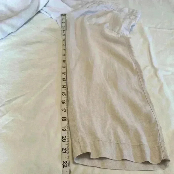 Sanctuary 100% Linen Cream Colored Cropped Pants in Size 25, US Size 2. - Picture 8 of 12
